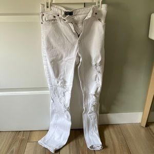 SOLD- Abercrombie & fitch white denim jeans